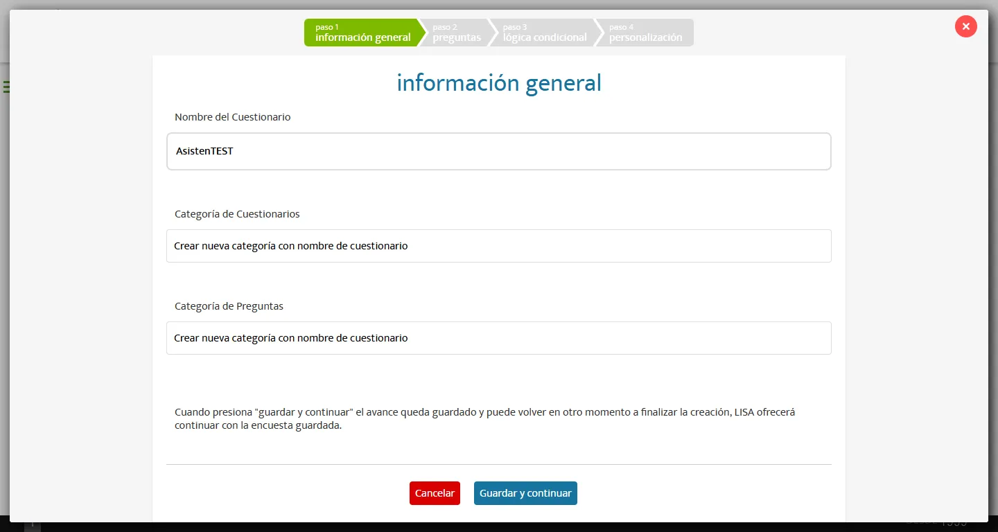 Wizard: Cuestionario.